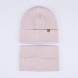 07711496-41 Демисезонный комплект шапка + снуд для мальчика для мальчики бежевый