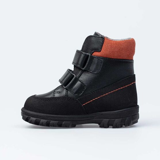 352304-51 Зимние ботинки из натуральной кожи для мальчики черный фото №2