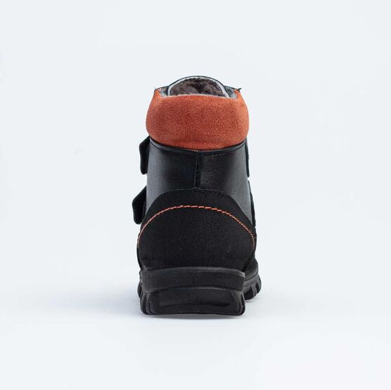 352304-51 Зимние ботинки из натуральной кожи для мальчики черный фото №5