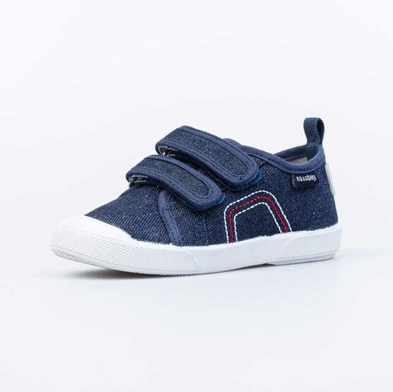 231190-12 Кеды на липучках Джинс для мальчики синий