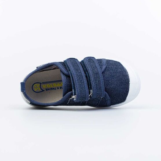 231190-12 Кеды на липучках Джинс для мальчики синий фото №4