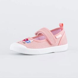 531268-11 Текстильные туфли Милый котик для девочки розовый