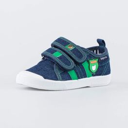 531271-11 Хлопковые кеды на липучках для мальчики синий