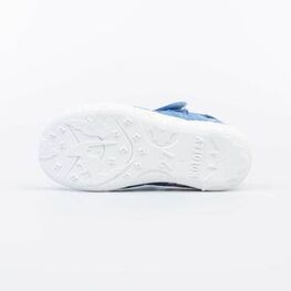 421064-12 Босоножки текстильные для девочки для девочки голубой фото №3