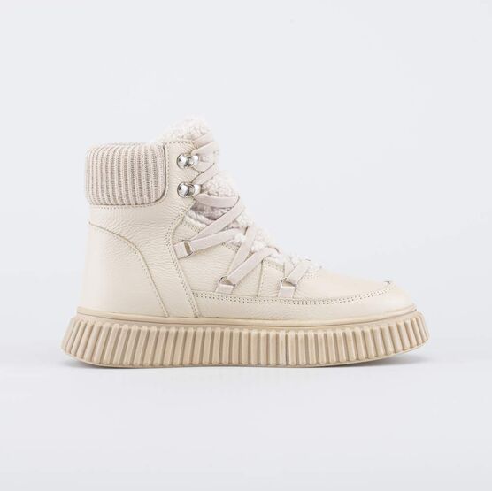 554083-51 Зимние ботинки с пушистым язычком для девочки бежевый фото №2