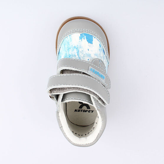 052130-23 Ботинки для мальчики сер-цве фото №4