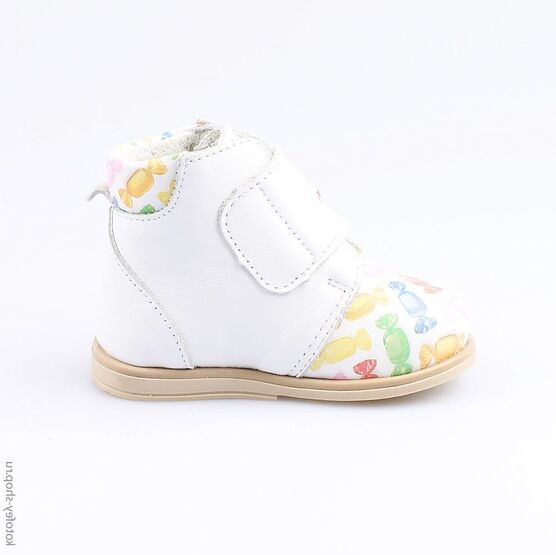 052133-21 Ботинки для девочки бел-цве фото №2