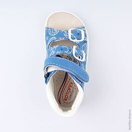 122107-21 Сандалии для мальчики син-бел фото №4