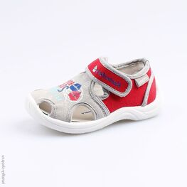 221048-11 Сандалии текстильные для мальчики сер-кра