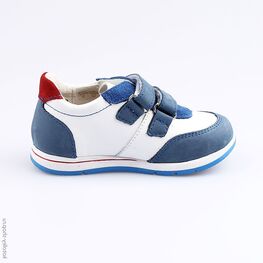 332096-21 Полуботинки для мальчики бел-син фото №2