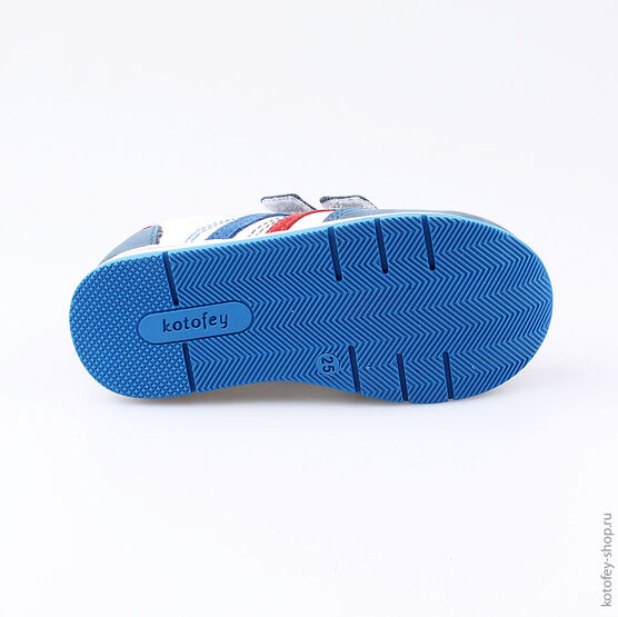 332096-21 Полуботинки для мальчики бел-син фото №3