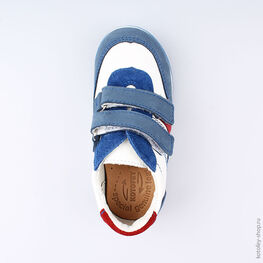 332096-21 Полуботинки для мальчики бел-син фото №4