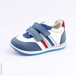 332096-21 Полуботинки для мальчики бел-син