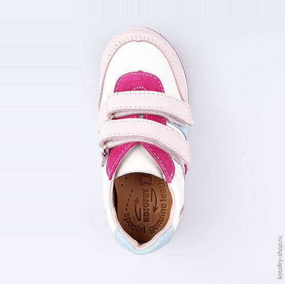 332096-25 Полуботинки для девочки персиковый фото №4
