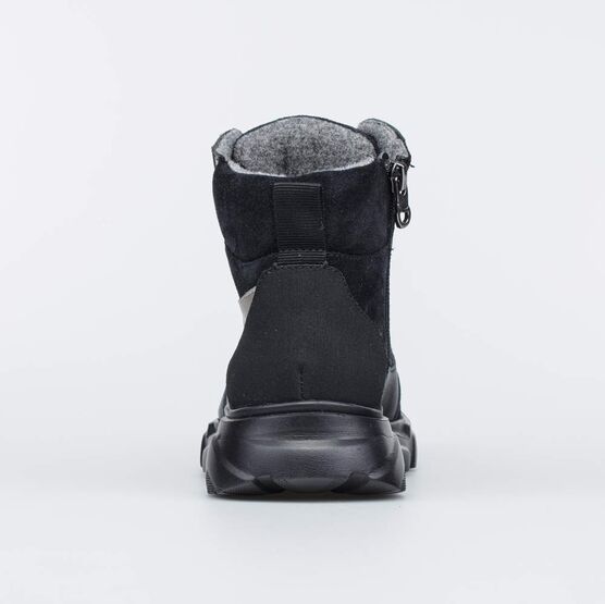 652184-32 Ботинки утепленные на весну/осень для девочки черный + бежевый фото №5