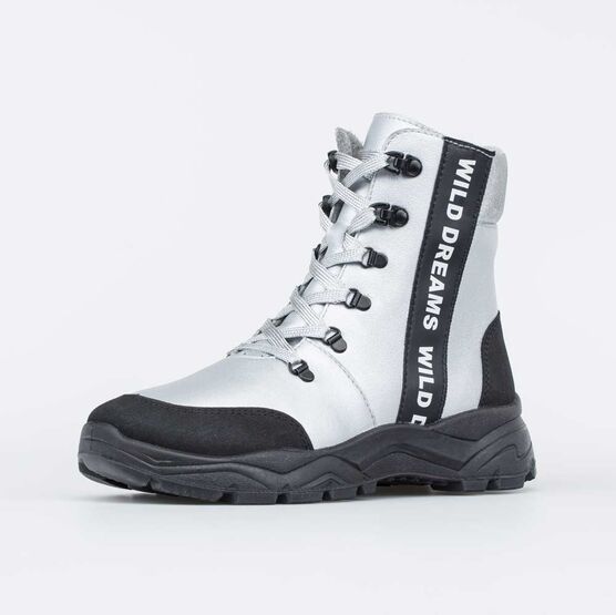 552262-31 Ботинки для девочки серебрист.