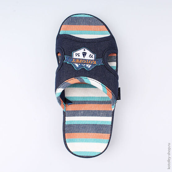 531023-12 Тапочки для мальчики светло-синий фото №4