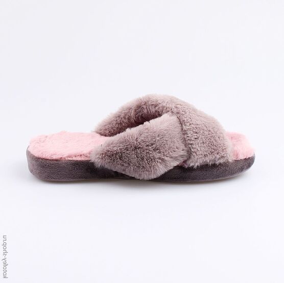 731056-11 Тапочки для девочки сер-роз фото №2