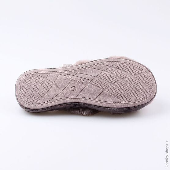 731056-11 Тапочки для девочки сер-роз фото №3