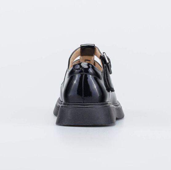 532335-23 Лакированные школьные туфли для девочки черный фото №5