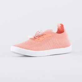 731142-11 Кеды из вязаного текстиля для девочки коралл