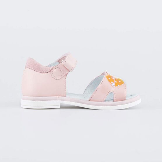 322168-22 Кожаные босоножки для девочки для девочки розовый фото №2
