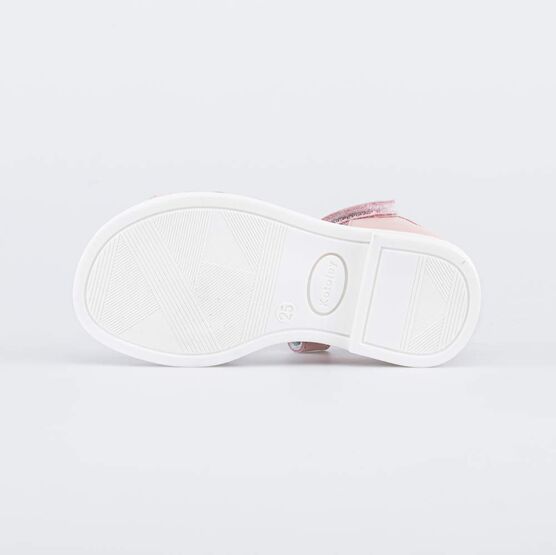 322168-22 Кожаные босоножки для девочки для девочки розовый фото №3