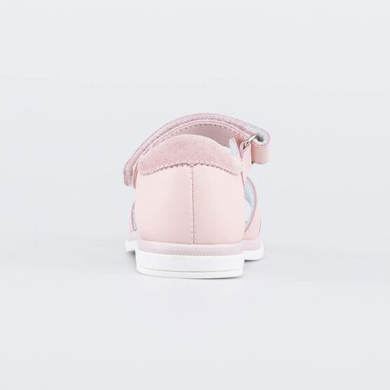 322168-22 Кожаные босоножки для девочки для девочки розовый фото №5