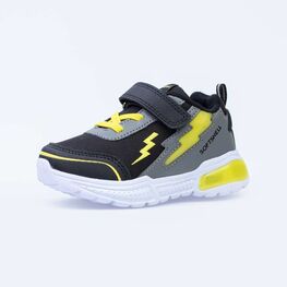 344276-72 Всепогодные кроссовки из материала SoftShell с подсветкой на подошве для мальчики чер-сер