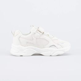 644426-71 Бежевые кроссовки на липучке для девочки бежевый фото №2