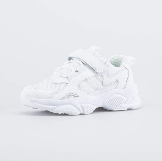 644426-72 Белые кроссовки на липучке для девочки белый