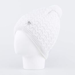 07811410-40 Теплая шапка-бини Белый для девочки белый