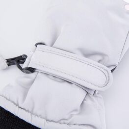 07821147-40 Варежки утепленные Милый котик серый для девочки светло-серый фото №3