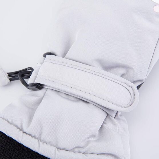 07821147-40 Варежки утепленные Милый котик серый для девочки светло-серый фото №3