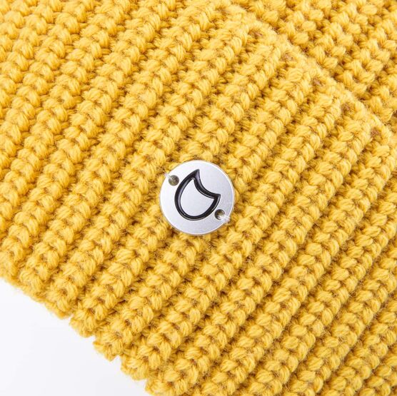 07711446-40 Однослойная шапка с отворотом горчичный для мальчики горчичный фото №3