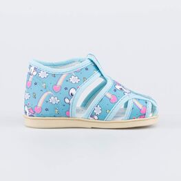 121045-75 Сандалии на липучке Радуга для девочки голубой фото №2