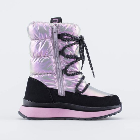 664992-41 Мембранные сапожки на молнии для девочки сир-чер фото №2