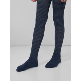 07832492-40 Колготки хлопковые темно-синиие для девочки т.син