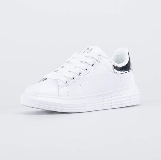 634167-71 Белые кожаные полуботинки для девочки бел-срб