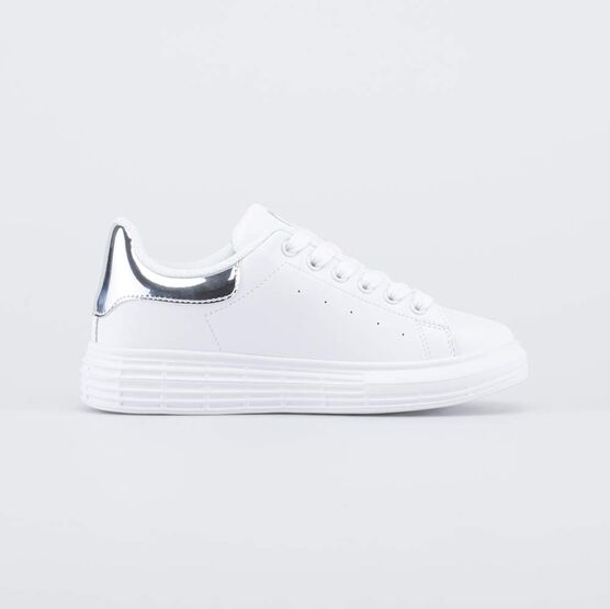 634167-71 Белые кожаные полуботинки для девочки бел-срб фото №2