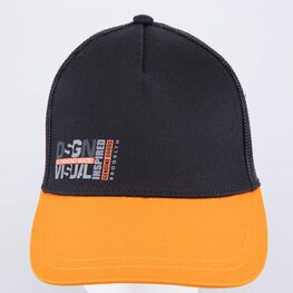 07709033-40 Кепка-бейсболка с сеткой для мальчика черный-оранжевый для мальчики черно-оранжевый фото №3