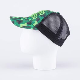 07709047-40 Кепка-бейсболка с сеткой для мальчика Super gamer для мальчики черный + зеленый фото №2