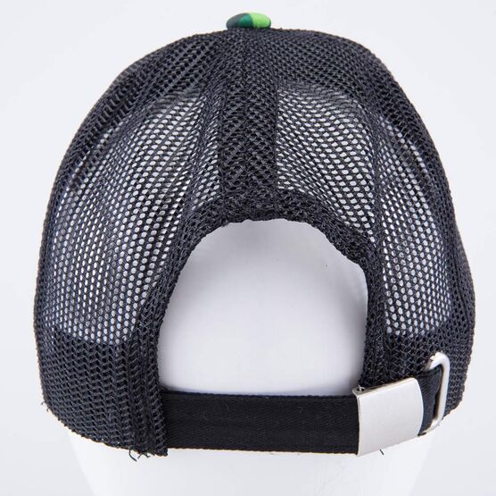 07709047-40 Кепка-бейсболка с сеткой для мальчика Super gamer для мальчики черный + зеленый фото №4