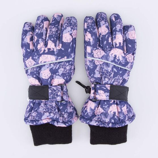 07822067-00 Перчатки утепленные Мишка на севере для девочки разноцветный