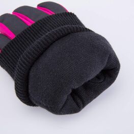 07822248-40 Перчатки с тинсулейт черно-розовый для девочки черный + фуксия фото №3