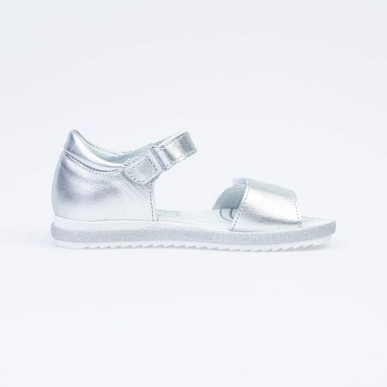 522149-23 Нарядные босоножки для девочки для девочки серебристый фото №2