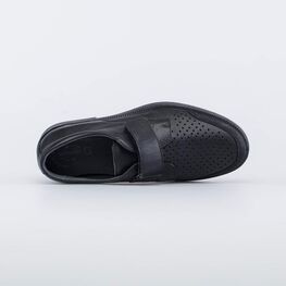 532287-21 Кожаные туфли на липучке для мальчики черный фото №4