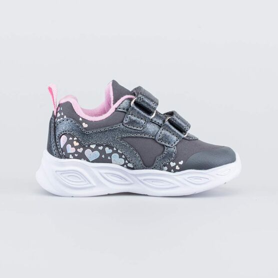344380-73 Серые кроссовки с LED и Softshell для девочки серый фото №2