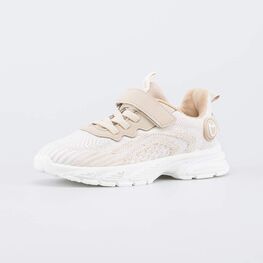 544232-11 Бежевые текстильные кроссовки для девочки бежевый