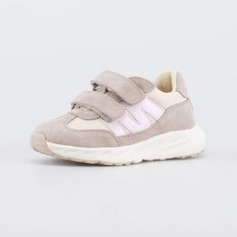 344546-12 Бежевые кроссовки на липучках Шторм для девочки беж-роз